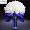 Fiori matrimonio Perfectlifeoh Bouquet Oro Bianco Artificiale Sposa Sposa Buque De Noiva203m