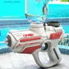 Gun Toys Electric Water Gun Toys High-Tech Automatic Water Soaker Guns Large Capacity Kids Adult Summer Pool Beach Outdoor Toy Gift L240311