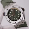 Hot Watch Elegance AP Watch Epic Royal Oak Offshore 15720ST Mens Watch Avocado Automatic Machinery Swiss Famous Watch Sports Watch April With Diameter 42mm