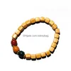 Beaded Handmade Natural Wooden Beaded Elastic Bracelets For Women Men Lover Charm Party Club Decor Fashion Jewelry Drop Delivery Jewe Dhlhx