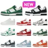 Designer Marque Luxe Casual Chaussures En Relief Entraîneur Hommes Femmes Louiseities Baskets Triple Blanc Ciel Bleu Abloh Noir Vert Denim Tennis ViutonitiEs Baskets V887