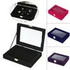 Jocestyle New Velvet Jewelry Jewelry Box Jewelry Organizer Display Storage Glass Cover Holder Lack for Ring Earing C19021601346B