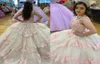 2023 Blush Pink Champagne Sweetheart abiti quinceanera Ball Gown Prom Dress Princess Gonna a strati Tulle Party Sweet 16 Vestidos 8668073