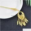 Hairpins Antique Vintage China Ethnic Hair Sticks Carved Flower Pendant Tassel For Women Unique Jewelry Accessories Drop Del Dhgarden Dhqya