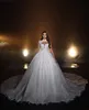 Vintage une ligne femmes robe de mariée col haut sans manches robes de mariée appliques paillettes balayage train robe sur mesure vestidos de novia