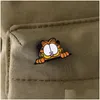 Cartoon Accessories Lazy Cat Pin Cute Movies Games Hard Enamel Pins Collect Metal Brooch Backpack Hat Bag Collar Lapel Badges Drop Del Otbw9