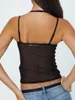 Dames Tanks Vals Tweedelig Hemdje Voor Vrouwen Zomer Mouwloos Vest Halter Top Backless Tops Sheer Streetwear