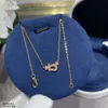 Designer Freds Necklace Versione Seiko Versione Full Diamond Horseshoe Neckle Grand Size Lavata con 18k Rose Luce Luce di nicchia Sterling Sterling Silver Lucky Not