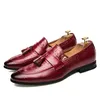 Erkekler Sıradan Deri Ayakkabı Markası Moccasin Oxfords Sürüş Loafer Moccasins Elbise İtalyan püskül 240229