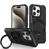 Pour iPhone 15 Pro Max étui avec support magnétique Invisible coque de téléphone hybride pour iPhone 14 13 12 11 izeso