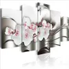 Красивая орхидеяБез рамки5 шт. набор продажа красота орхидеи современный домашний декор стены картина печать на холсте искусство HD печать живопись330 м