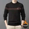 Herensweaters herfst en winter ronde hals trui pullover lange mouw modetrend jeugd Koreaans gebreid dieptepunt shirt