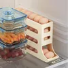 Magazyn kuchenny 2/1pcs lodówka pudełko jajeczne pojemniki do walcowania jajka stojak na organizator dużej pojemności