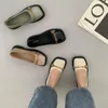 Классические туфли, черная женская летняя обувь, обычная кожа, повседневная синяя элегантная обувь на низком каблуке для женщин, 2024, оптовая цена E
