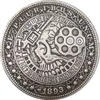 10 Stück Morgan-Schädel-Zombie-Skelett-Münzen Verschiedene Muster Interessante Münzkopie-Kunstsammlung273R
