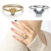 Cluster Rings 2pc/set Sparkling Ring Riyue Suitable For Women To Wear Fashion Female Sun Moon Star Cubic Zircon Gift