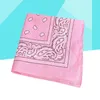 Bandanas Multipurpose Bandana Tryckt bomullsband svettabsorberande näsdukar (rosa)