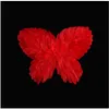 Acessórios de fantasia pena borboleta fada anjo asas para crianças adts preto branco vermelho rosa entrega de gota trajes cosplay otznu