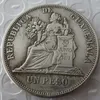 Gwatemala 1896 1 peso kopiuj moneta wysokiej jakości185g