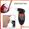 Test d'alcoolisme Écran LCD Testeur d'alcool numérique Alerte de police professionnelle Appareil respiratoire Alcootest Analyseur Détecteur Test DF Drop Dhdrj