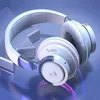 Cell Phone Earphones Bluetooth Headphones Head-mounted Noise Reduction Wireless Headset for PC Gaming Headsets Heavy Bass Colorful LED LightsH240312