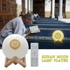 LED Light Moon Lamp Wireless Bluetooth Quran Speaker Colorful Moon Light For Bedroom Decoration Quran Moon Night Light Gift C03052848