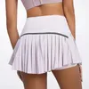 Sommarkvinnor Tennis veckad kjol med inre foder med hög midja dubbelskikt design sport sexig fitness yoga dans shorts 240304