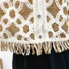 Blouses pour femmes printemps été dentelle chemisier chemise Vintage Crochet hauts femmes et avec gland Boho Cardigan Blusa Mujer De 2024