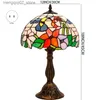 Lampes Abat-jour Lampe Tiffany Lampe en verre teinté Style oiseau Lampe de table de chevet Lampe de lecture de bureau 12X12X18 pouces Décor Durable L240311