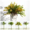 Fleurs décoratives 6 pièces Mimosa artificielles faites à la main, créatives et réalistes en soie, fleur de haricot d'acacia en peluche, faux salon