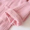 2024 Japoński zestaw kimono 100%bawełniana piżama dwuczęściowa para Yukata luźne męskie i damskie nastrój parowy garnitur domowy set240311