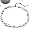 Gioielli di alta classe firmati con diamanti pieni di diamanti per feste con catena di clavicole, collane, bracciali, orecchini, accessori Miu Big e Small Sister Style