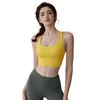 Sujetador deportivo de alta intensidad a prueba de golpes para mujer, traje de yoga para correr, parte de atrás bonita, camiseta sin mangas para fitness, sujetador moldeador y fruncido