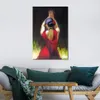 Figure Oil Paintings Flamenco Dancer in Red Dress Beautiful Woman Canvas Art for Bathroom Decoration Hand Painted302U