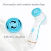 Cleansing Brush Sonic Electric Face Cleanser Waterproof Soft Deep Pore Massage 3 Heads 4 Läges Blackhead Remover Machine 240229