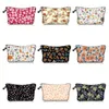 Cosmetische tassen Kleurrijke bloem make-up tas Dames Grote capaciteit Canvas Zip Pouch 9 Kleur-Bloesem Toilettas Organizer