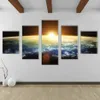 5pcs set Unframed The Earth Universe Scene Landscape Painting On Canvas Wall Art Painting Art Picture For Living Room Decor2569