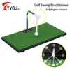 TTYGJ Golf Practice Swing Bater Mat Exercitador Trainer Rotação de 360 ​​graus Exterior / Interior Adequado para Iniciantes Treinamento Aids240311