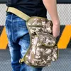 Men Canvas Drop Leg Bag Waist Fanny Pack Belt Hip Bum Military travel Multipurpose Motorcycle Messenger Shoulder Bags 240308