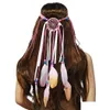 Headbands Handmade Leather Rope Colorf Feather With Flannel And Beads Dream Catcher Tassel Boho Hair Accessories For Women D Dhgarden Dhaxv