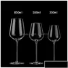Vidros de vinho Conjunto de vidro vermelho doméstico cálice luxo cristal europeu high-end oblíquo bordeaux 210326 gota entrega casa jardim kitche dhi5p