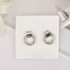 Boucles d'oreilles étalon rétro Color en or métallique multiple petit cercle Pendant 2024 Jewelry Fashion Wedding Party for Woman