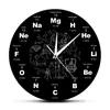 Reloj de pared con símbolos químicos, tabla periódica de elementos, arte de pared, pantalla educativa elemental, reloj para aula, regalo para profesor, 290v