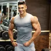 Men tight tank top mens gym fitness vest mens muscle sports Leisure jogging Exercise sports sleeveless shirt top 240304