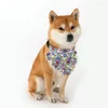 Collari per cani Comodo collare per animali domestici Elegante bandana regolabile con sciarpa al collo con motivo floreale Cucciolo alla moda per