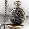 Zegarki kieszonkowe Znakomite antyczne proste cyfrowe kwarcowe zegarek Vintage steampunk łańcuch zegarowy męski naszyjnik damski biżuteria
