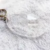 Porte-clés acrylique personnalisé blanc transparent imprimé en forme de feuille mignonne animée porte-clés pendentif porte-cadeau marque claire