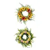 Decorative Flowers Spring Wreath For Front Door Ornament Wall Hanging All Seasons Holiday Festive Decoration Farmhouse Decor Outside