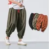 Calças masculinas Primavera Homens Soltos Linho Chinês Overweight Sweatpants Alta Qualidade Casual Calças Oversize Masculino