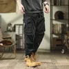 Outono inverno calças de carga dos homens retro solto calças casuais homens tático militar ao ar livre jogging calças moda moletom 240228